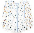 Animal&Plant&White Print Organic Cotton Sleep Sack (0.5 TOG) | Wearable Blanket for Babies & Toddlers - TURMEWU