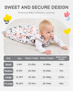 Cotton&Fawn&Grey Print Organic Cotton Sleep Sack (0.5 TOG) | Wearable Blanket for Babies & Toddlers - TURMEWU